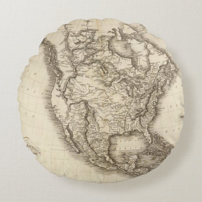 North America 47 Round Pillow (Front)