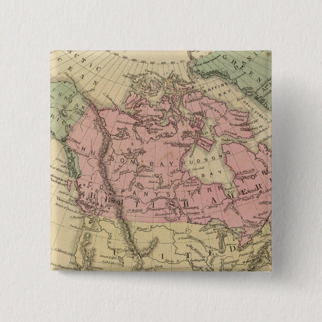 North America 6 Pinback Button (Front)