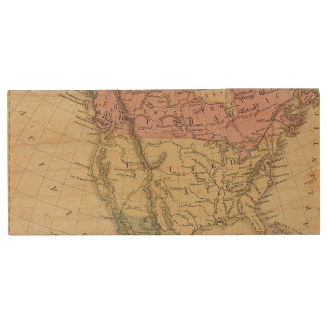 North America 6 Wood USB Flash Drive