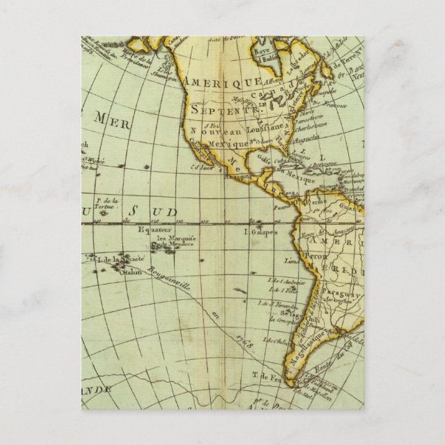 North America and South America Postcard (Front)