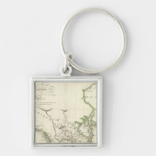 North America Atlas Map Keychain