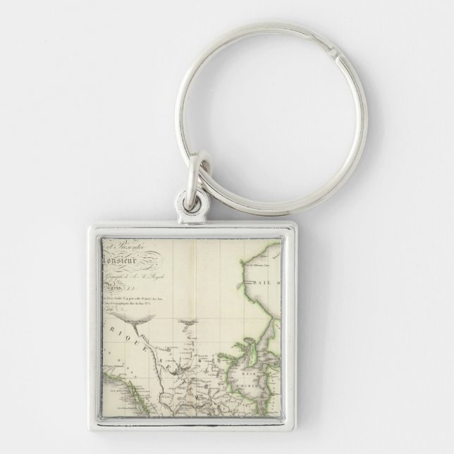 North America Atlas Map Keychain (Front)
