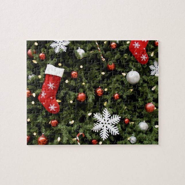 North America. Christmas decorations on tree. 2 Jigsaw Puzzle (Horizontal)