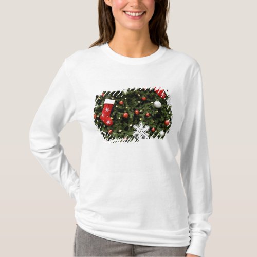 North America Christmas decorations on tree 2 T_Shirt