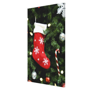 North America. Christmas decorations on tree. 3 Canvas Print