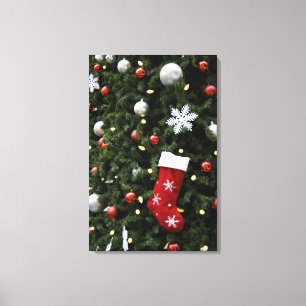 North America. Christmas decorations on tree. 5 Canvas Print