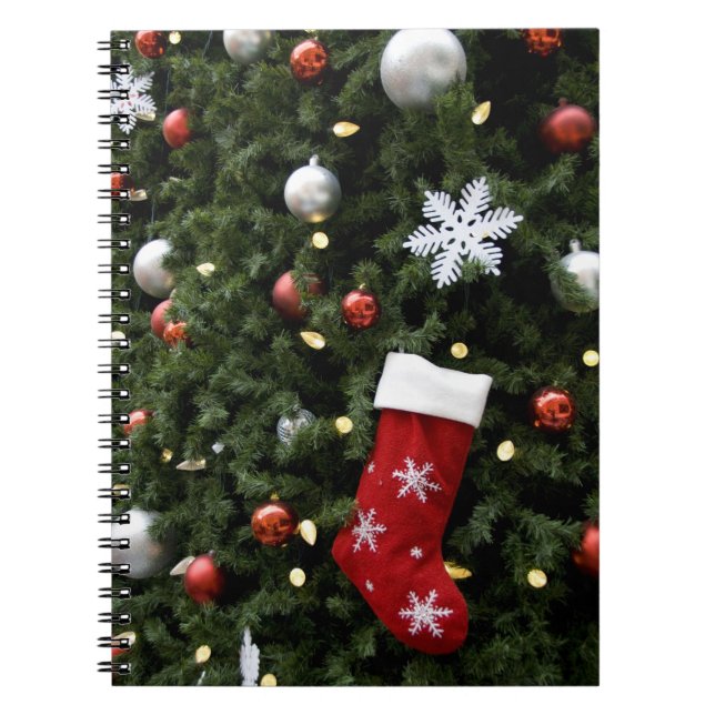 North America. Christmas decorations on tree. 5 Notebook (Front)