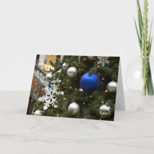 North America. Christmas decorations on tree. Holiday Card (Front)
