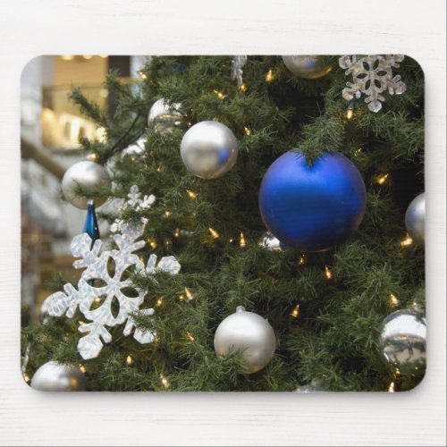 North America Christmas decorations on tree Mouse Pad