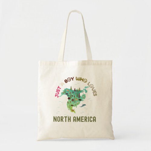 North America Continent Tote Bag