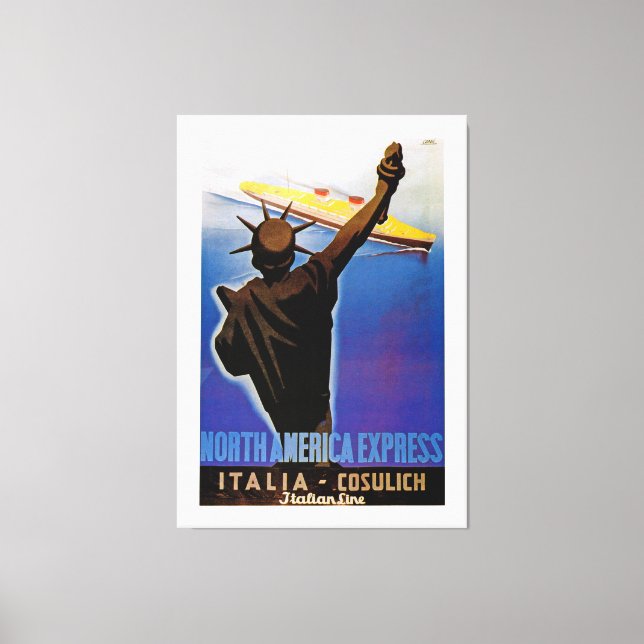 North America Express ~ Italian Line - XL Canvas Print (Front)