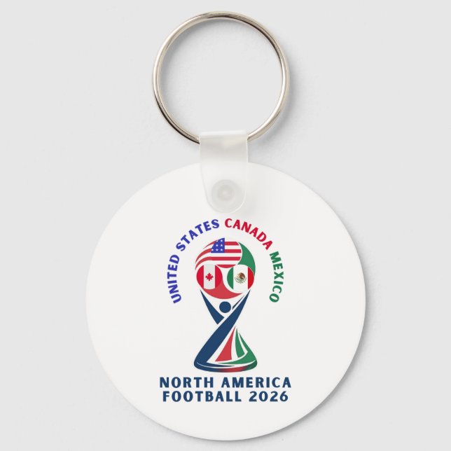 North America Football 2026 | USA Canada Mexico Keychain (Front)
