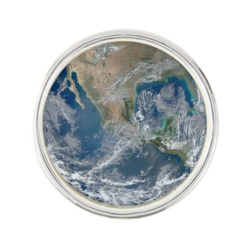 North America from Space Lapel Pin