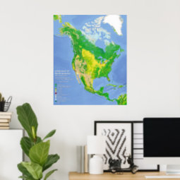 North America Land Use Map Poster | Zazzle