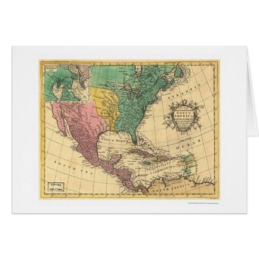 North America Map 1763 Cards (Front Horizontal)