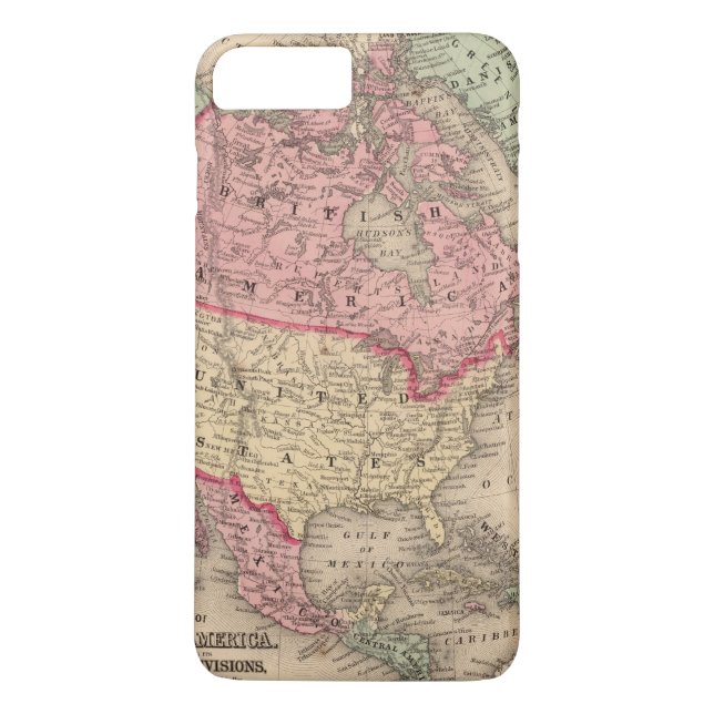 North America Map by Mitchell Case-Mate iPhone Case (Back)