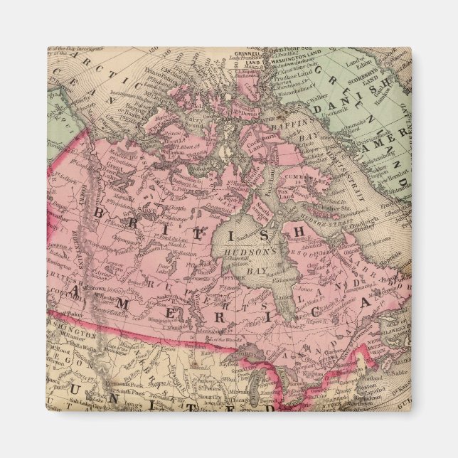 North America Map by Mitchell Magnet (Front)