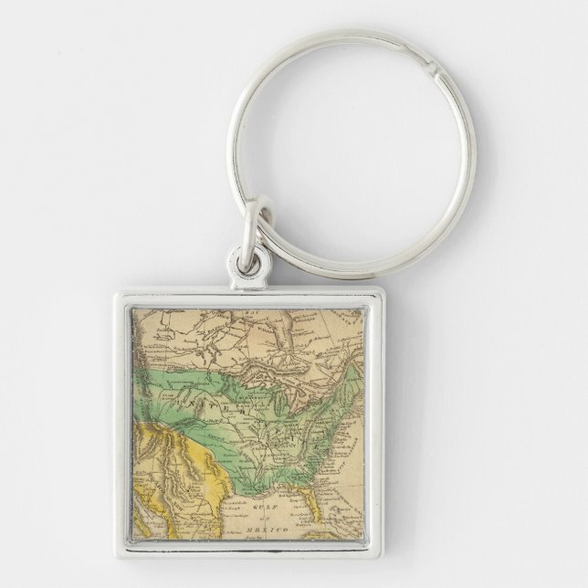 North America Map by Worcester Keychain (Front)