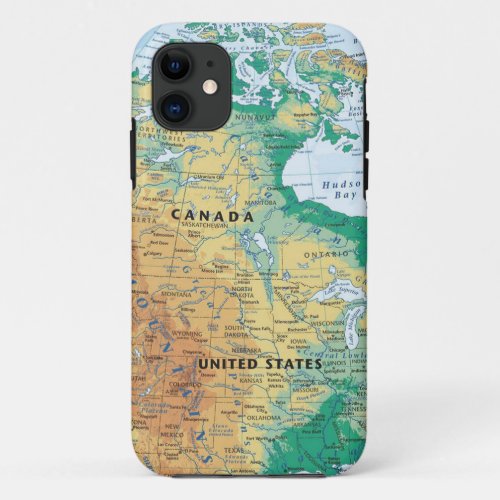 North America Map iPhone 11 Case