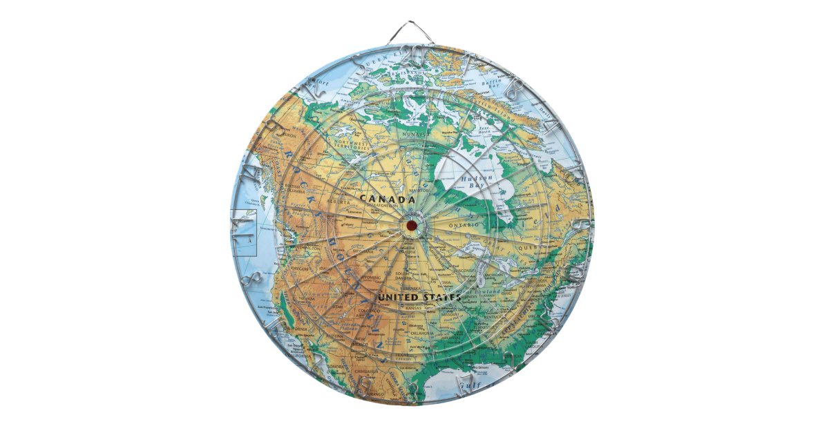 North America Map Dartboard Zazzle