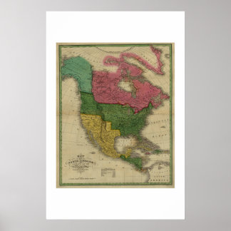 North America Map dated 1826 Poster