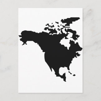 north america map postcard