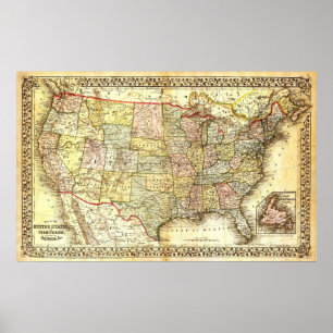 North America map Poster