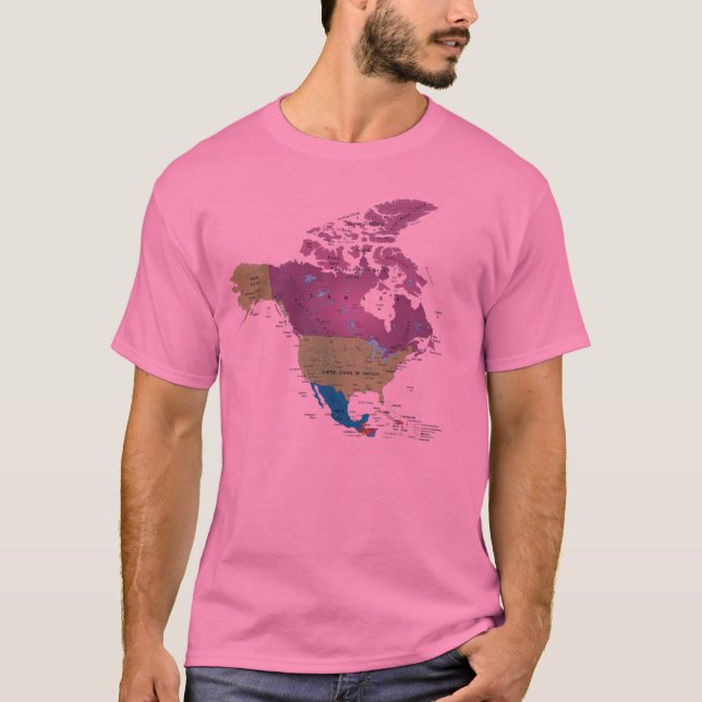 NORTH AMERICA MAP T-SHIRT (Front)