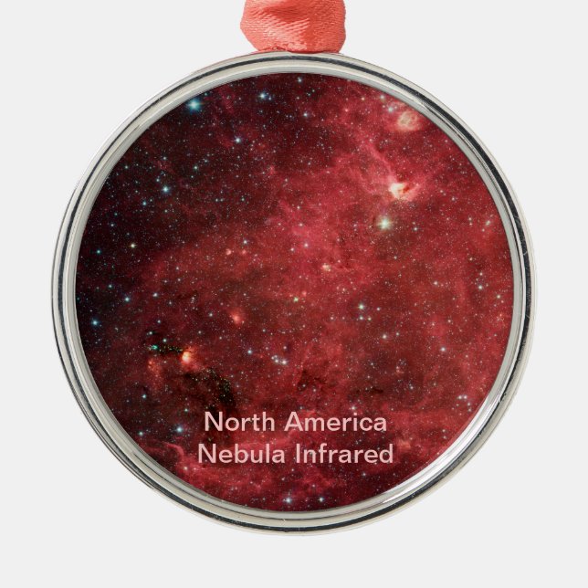 North America Nebula Infrared Metal Ornament (Front)