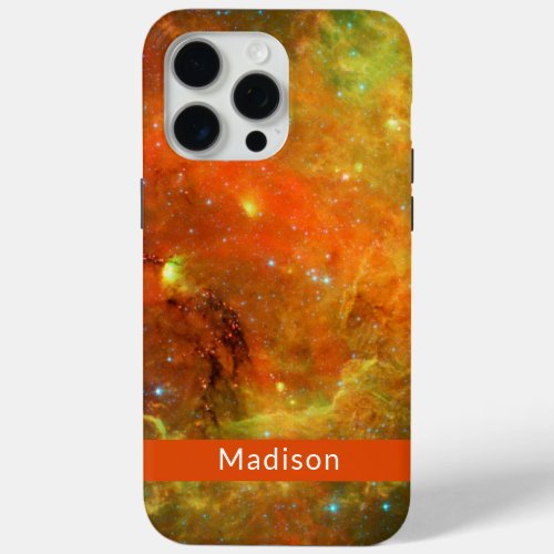 North America Nebula Orange Green Your Name iPhone 15 Pro Max Case