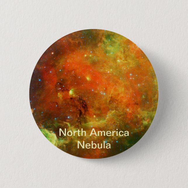 North America Nebula Pinback Button (Front)