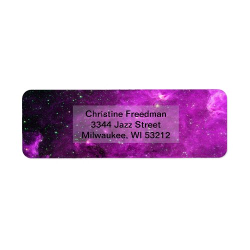 North America Nebula Purple ZGOS Return Address Label