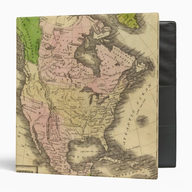 North America Olney Map 3 Ring Binder (Front/Inside)