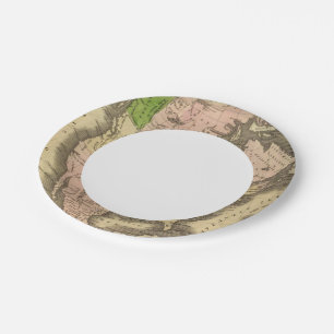 North America Olney Map Paper Plates