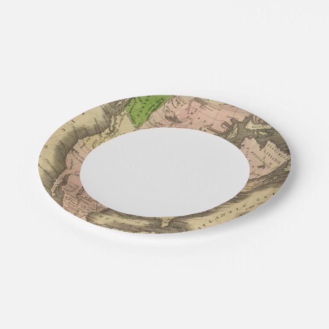 North America Olney Map Paper Plates (Angled)