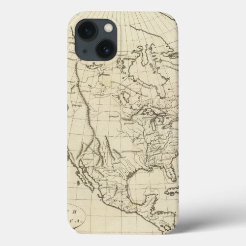 North America outline map iPhone 13 Case