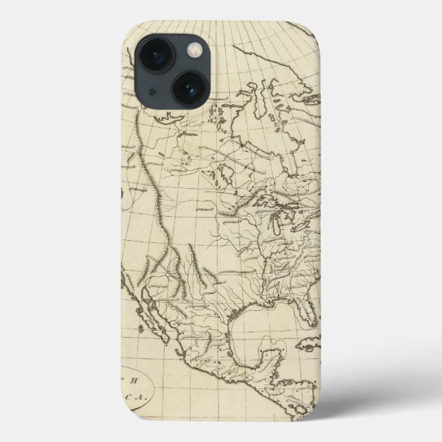 North America outline map Case-Mate iPhone Case (Back)