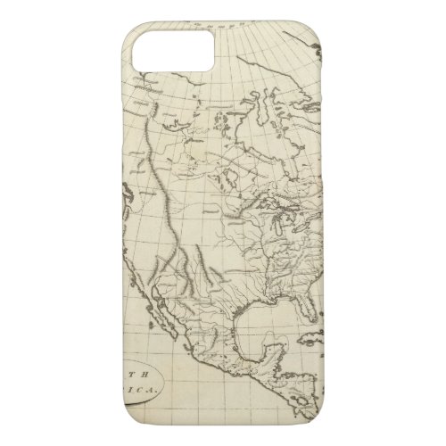 North America outline map iPhone 87 Case