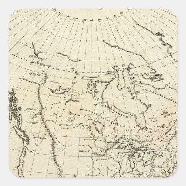 North America outline map Square Sticker (Front)
