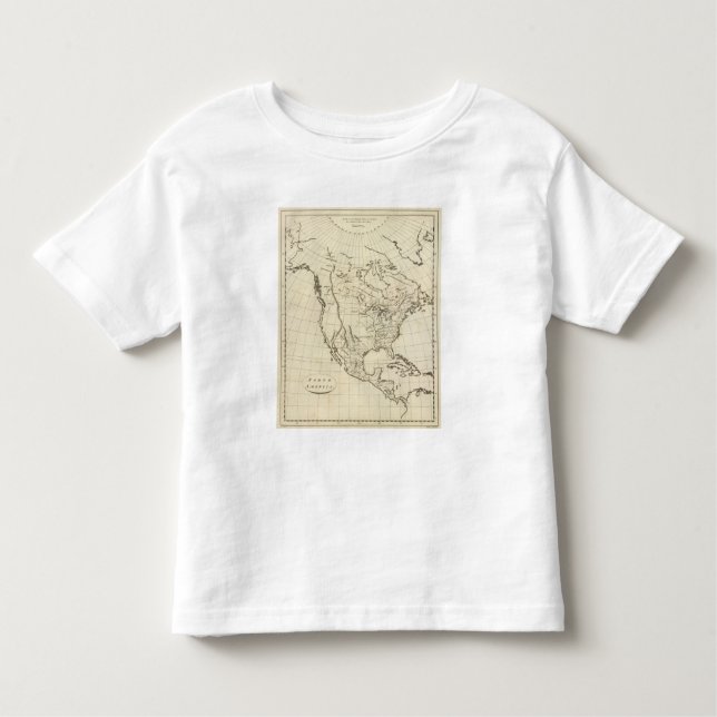 North America outline map Toddler T-shirt (Front)