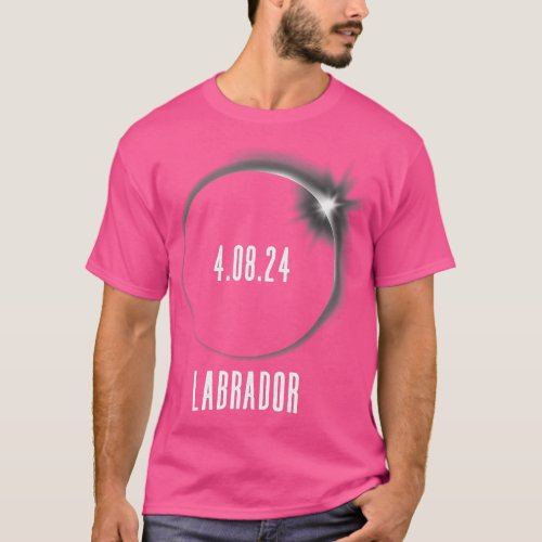 North America Total Solar Eclipse 2024 Labrador  T_Shirt
