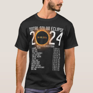 North America Tour 2024 Totality Solar Eclipse T-Shirt