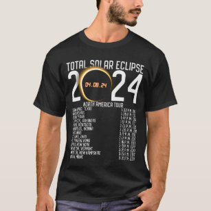 North America Tour 2024 Totality Solar Eclipse T-Shirt