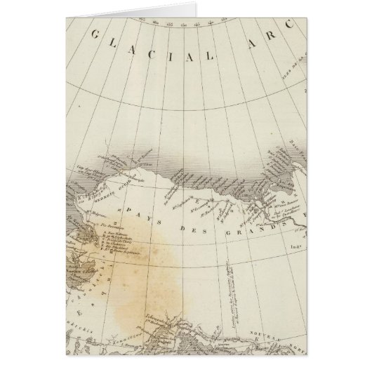 North America uncolored map Cards (Front)