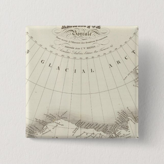 North America uncolored map Pinback Button (Front)