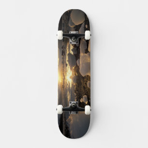 North America, USA, Alaska, Ice Bay, Icescape, Skateboard Deck