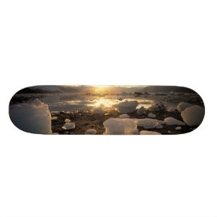 North America, USA, Alaska, Ice Bay, Icescape, Skateboard Deck