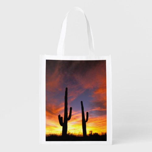 North America USA Arizona Sonoran Desert Reusable Grocery Bag