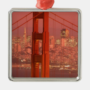 North America, USA, California, San Francisco. Metal Ornament