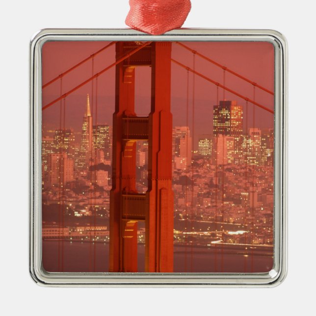 North America, USA, California, San Francisco. Metal Ornament (Front)